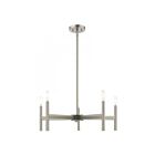 Livex Lighting 51175-91 Copenhagen 5-lumières 300W Nickel brossé avec accent bronze Lustre