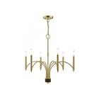 Livex Lighting 51336-12 Wisteria 6-lumières 360W Laiton satiné avec accent bronze Lustre