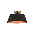 Livex Lighting Palma 51357-01 1-Lumière 40W Laiton antique Plafonnier Semi Encastré