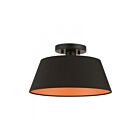 Livex Lighting Palma 51357-04 1-Lumière 40W Noir Plafonnier Semi Encastré