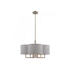 Livex Lighting 51365-91 Kalmar 6-Lumières 350W Nickel brossé Suspendu