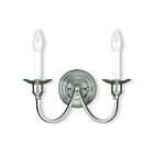 Livex Lighting Cranford 5142-91 120W 2-Lumières Nickel brossé Applique Murale