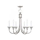 Livex Lighting 5146-35 Cranford 6-lumières 360W Nickel poli Lustre