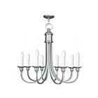Livex Lighting 5148-91 Cranford 8-lumières 480W Nickel brossé Lustre