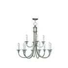 Livex Lighting 5149-91 Cranford 12-lumières 720W Nickel brossé Lustre