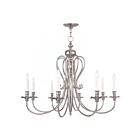 Livex Lighting 5168-35 Caldwell 8-lumières 480W Nickel poli Lustre