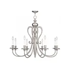 Livex Lighting 5168-91 Caldwell 8-lumières 480W Nickel brossé Lustre