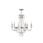 Livex Lighting 51846-91 Valentina 6-lumières 360W Nickel brossé Lustre