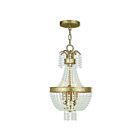 Livex Lighting 51853-28 Valentina 3-Lumières 180W Or d'hiver appliqué à la main Suspendu