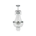Livex Lighting 51854-91 Valentina 4-Lumières 240W Nickel brossé Suspendu