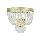 Livex Lighting Valentina 51864-28 3-Lumières 180W Or d’hiver appliqué à la main Plafonnier