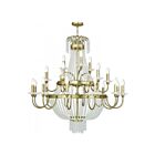 Livex Lighting 51877-28 Valentina 21-lumières 840W Or d'hiver appliqué à la main Lustre