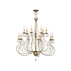 Livex Lighting 51910-36 Isabella 14-lumières 840W Bronze européen appliqué à la main Lustre