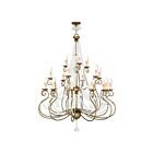 Livex Lighting 51919-36 Isabella 21-lumières 840W Bronze européen appliqué à la main Lustre
