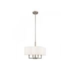 Livex Lighting 51924-91 Chelsea 4-Lumières 240W Nickel brossé Suspendu