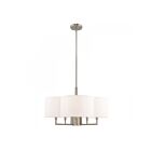 Livex Lighting 51925-91 Chelsea 6-Lumières 350W Nickel brossé Suspendu