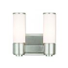 Livex Lighting 52102-91 Weston 2-Lights 120W Nickel brossé Luminaire de vanité