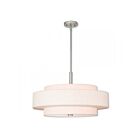 Livex Lighting 52138-91 Meridian 5-Lumières 300W Nickel brossé Cabriolet Suspendu