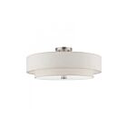Livex Lighting Meridian 52139-91 5-Lumières 300W Nickel brossé Plafonnier Semi Encastré