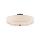 Livex Lighting Monroe 52139-92 5-Lumières 300W Bronze anglais Plafonnier Semi Encastré