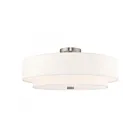 Livex Lighting Meridian 52140-91 5-Lumières 300W Nickel brossé Plafonnier Semi Encastré