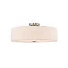 Livex Lighting Meridian 52141-91 5-Lumières 300W Nickel brossé Plafonnier Semi Encastré