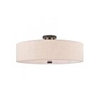 Livex Lighting Monroe 52141-92 5-Lumières 300W Bronze anglais Plafonnier Semi Encastré