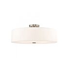 Livex Lighting Meridian 52142-91 5-Lumières 300W Nickel brossé Plafonnier Semi Encastré