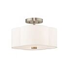 Livex Lighting Chelsea 52152-91 2-Lumières 120W Nickel brossé Plafonnier Semi Encastré