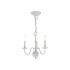 Livex Lighting 52163-60 Windsor 3-lumières 180W Blanc antique Lustre