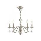 Livex Lighting 52165-91 Windsor 5-lumières 300W Nickel brossé Lustre