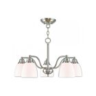 Livex Lighting 53855-91 Somerville 5-lumières 500W Nickel brossé Convertible Plafonnier semi encastré ou Lustre