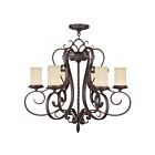 Livex Lighting 5486-58 Manor 6-lumières 360W Bronze impérial appliqué à la main Lustre