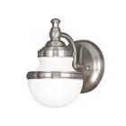 Livex Lighting Oldwick 5711-91 1-Lumière 75W Nickel brossé Luminaire de vanité