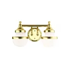 Livex Lighting 5712-02 Oldwick 2-Lights 150W Laiton poli Luminaire de vanité