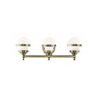 Livex Lighting 5713-01 Oldwick 3-Lights 225W Laiton antique Luminaire de vanité