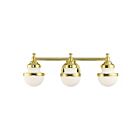 Livex Lighting 5713-02 Oldwick 3-Lights 225W Laiton poli Luminaire de vanité