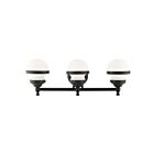 Livex Lighting 5713-04 Oldwick 3-Lights 225W Noir Luminaire de vanité