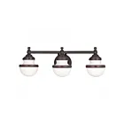 Livex Lighting 5713-67 Oldwick 3-Lights 225W Bronze ancien Luminaire de vanité