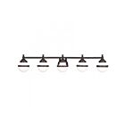 Livex Lighting 5715-67 Oldwick 5-Lights 375W Bronze ancien Luminaire de vanité