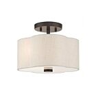 Livex Lighting Solstice 58061-92 2-Lumières 80W Bronze anglais Plafonnier Semi Encastré