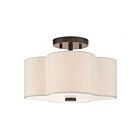 Livex Lighting Solstice 58062-92 2-Lumières 120W Bronze anglais Plafonnier Semi Encastré