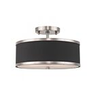 Livex Lighting Park Ridge 60402-91 2-Lumières 120W Nickel brossé Plafonnier Semi Encastré