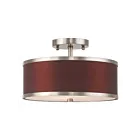 Livex Lighting Park Ridge 60412-91 2-Lumières 120W Nickel brossé Plafonnier Semi Encastré