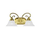 Livex Lighting 6102-02 Coronado 2-Lights 200W Laiton poli Luminaire de vanité