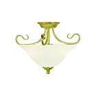 Livex Lighting Coronado 6121-02 2-Lumières 200W Laiton poli Plafonnier Semi Encastré