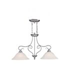 Livex Lighting 6132-91 Coronado 2-lumières 200W Nickel brossé Lustre
