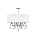 Livex Lighting 6306-91 Newcastle 6-lumières 360W Nickel brossé Lustre