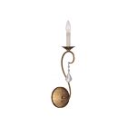 Livex Lighting Chesterfield 6421-48 60W 1-Lumière Feuille d'or antique appliquée à la main Applique Murale