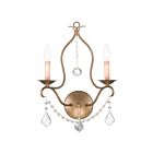 Livex Lighting Chesterfield 6422-48 120W 2-Lumières Feuille d'or antique appliquée à la main Applique Murale